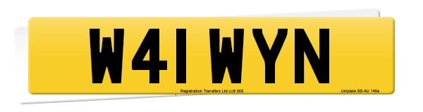 Registration number W41 WYN
